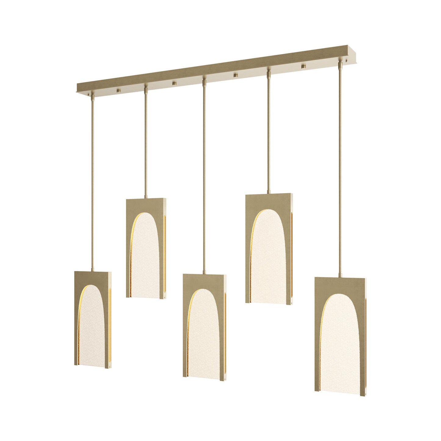 Cypress LED Linear Pendant Light in Soft Gold.