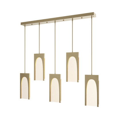 Cypress LED Linear Pendant Light in Soft Gold.