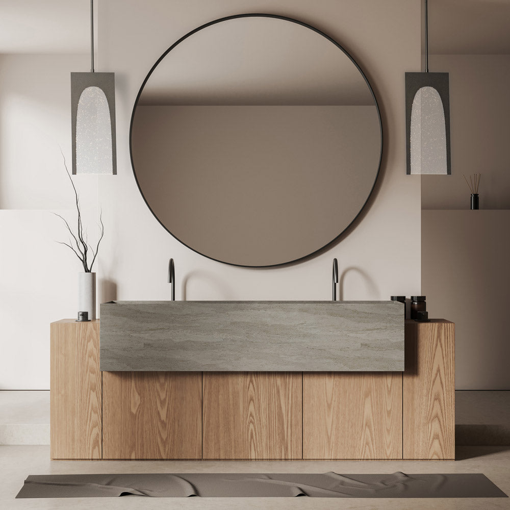 Cypress LED Pendant Light in bathroom.