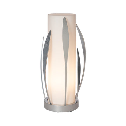 Dahlia Cylindrical Table Lamp in Sterling.