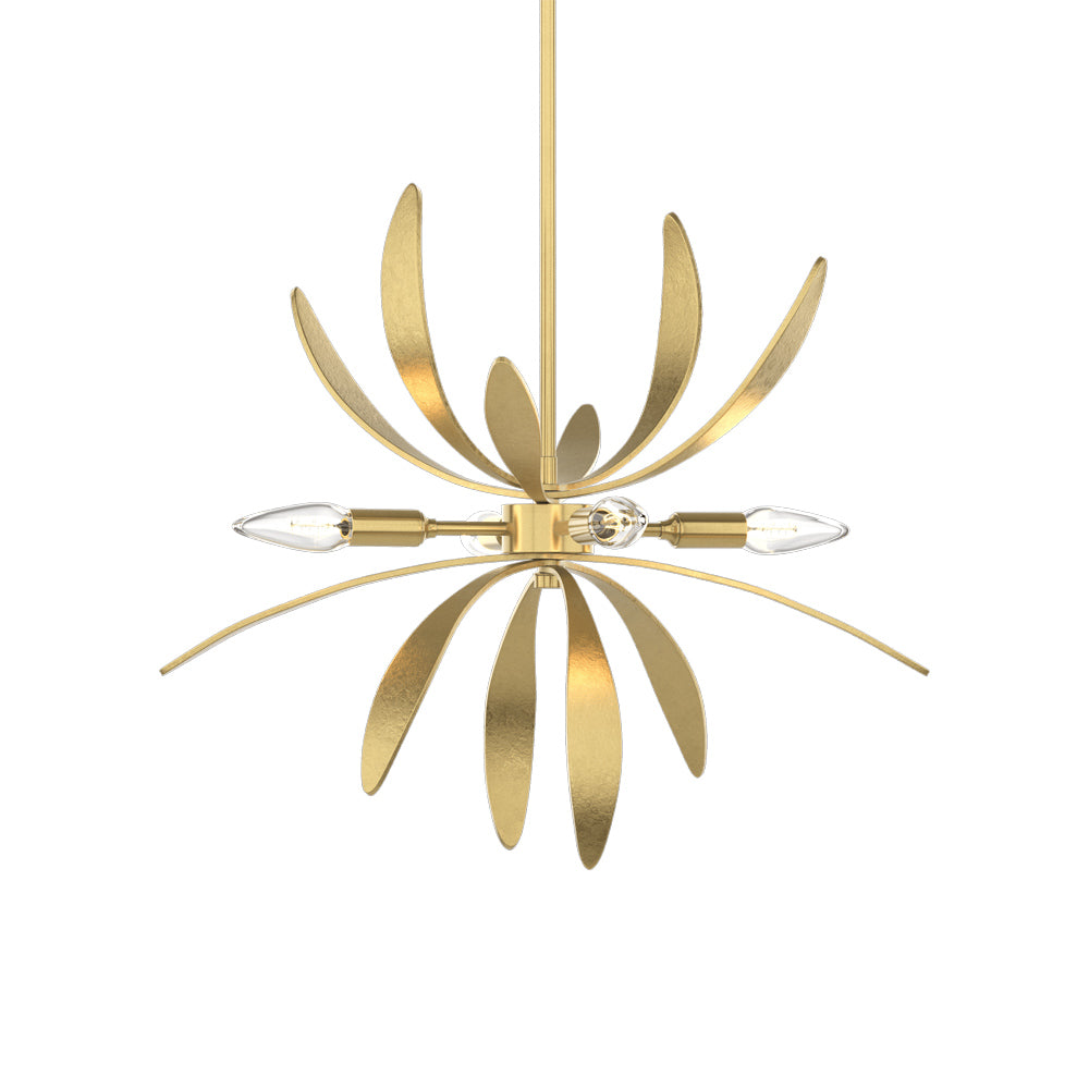 Dahlia Pendant Light in Modern Brass.
