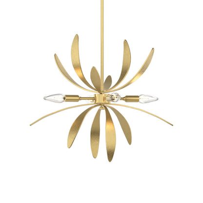 Dahlia Pendant Light in Modern Brass.