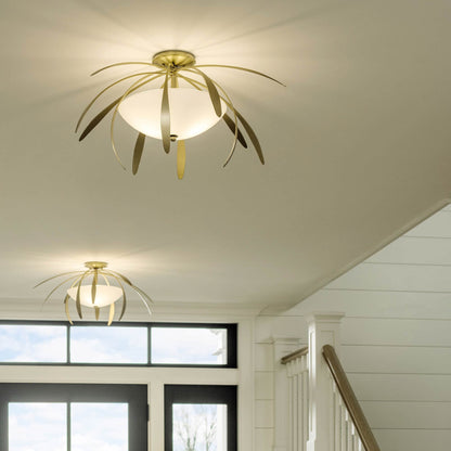 Dahlia Semi-Flush Mount Ceiling Light in living room.