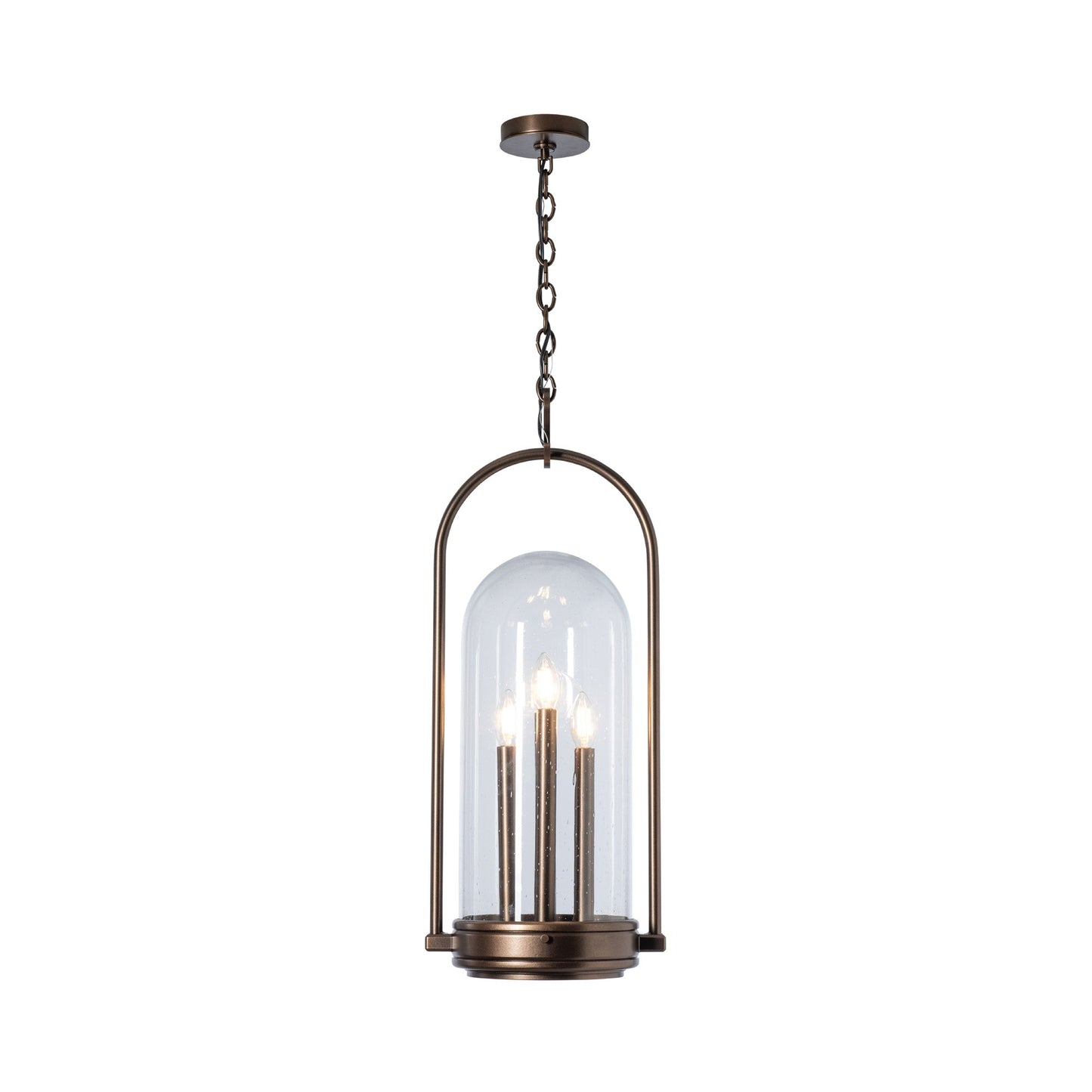 Davis Outdoor Pendant Light in Coastal Bronze.