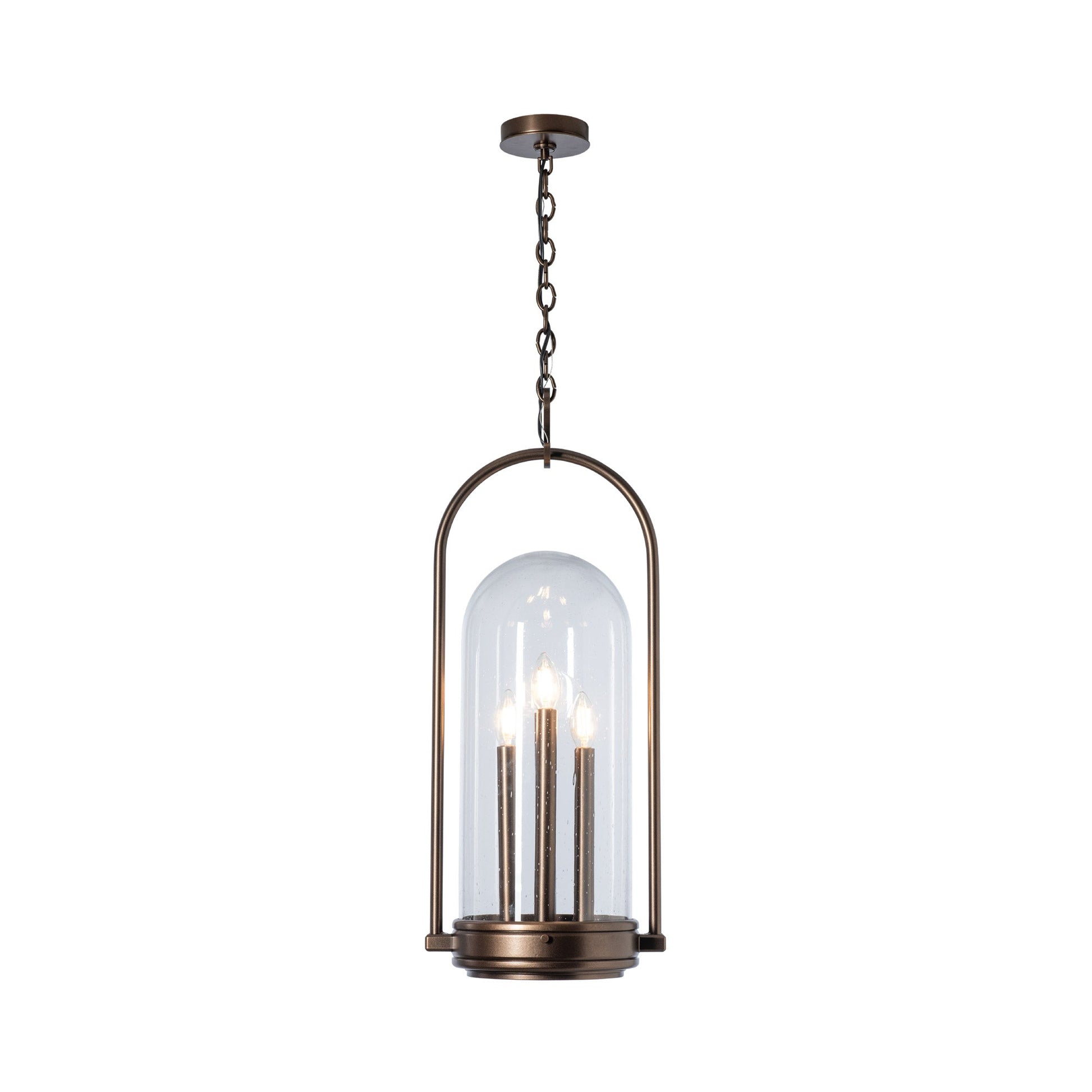 Davis Outdoor Pendant Light in Coastal Bronze.