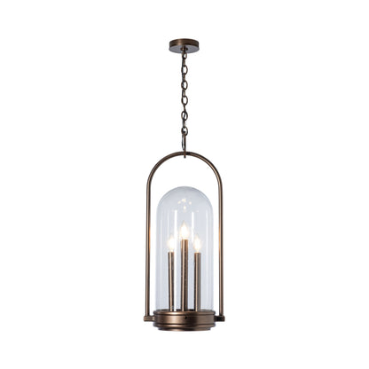 Davis Outdoor Pendant Light in Coastal Bronze.