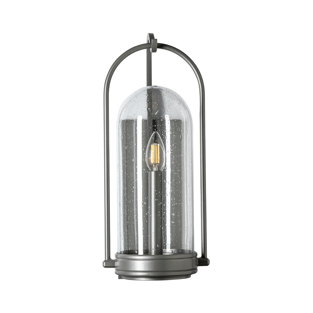 Davis Outdoor Wall Light in Coastal Burnished Steel (18-Inch).