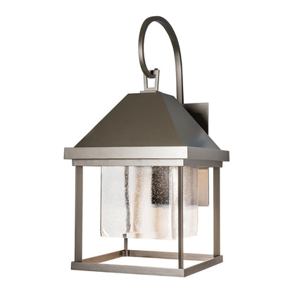 Dorset Outdoor Wall Light in Coastal Dark Smoke/Seeded Clear Glass (29.5-Inch).