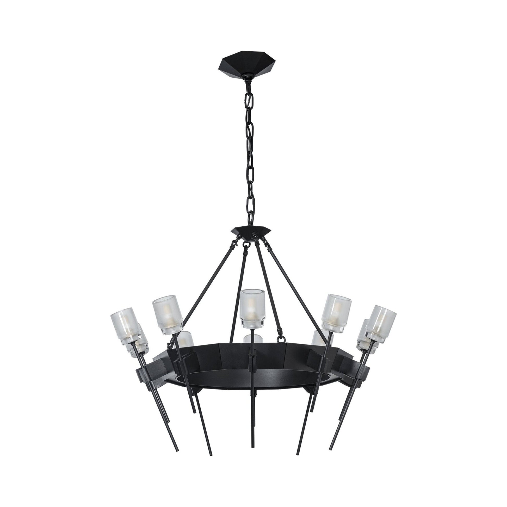 Echo Circular Chandelier in Black.