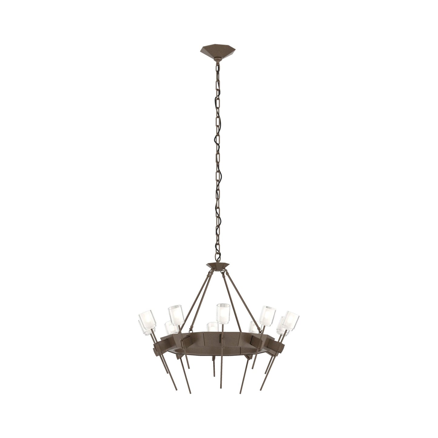 Echo Circular Chandelier in Bronze.