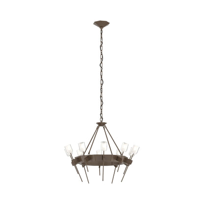 Echo Circular Chandelier in Bronze.