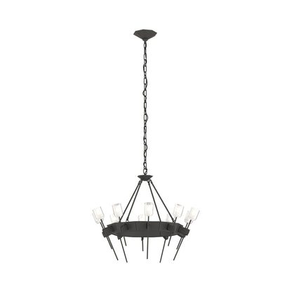 Echo Circular Chandelier in Natural Iron.