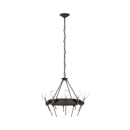 Echo Circular Chandelier in Oil Rubbed Bronze.