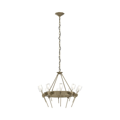 Echo Circular Chandelier in Soft Gold.