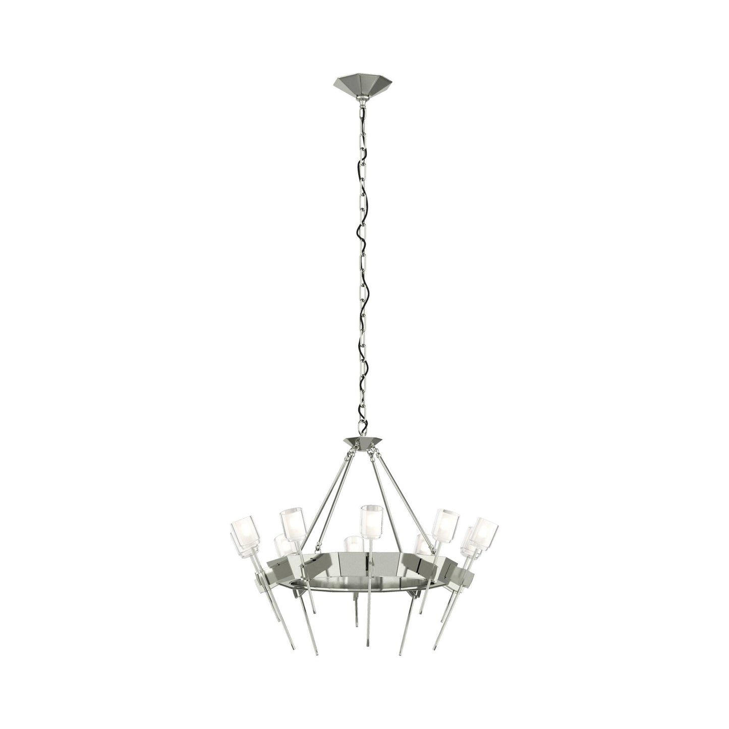 Echo Circular Chandelier in Sterling.