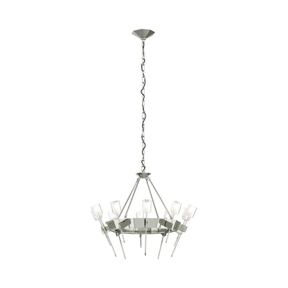 Echo Circular Chandelier in Sterling.