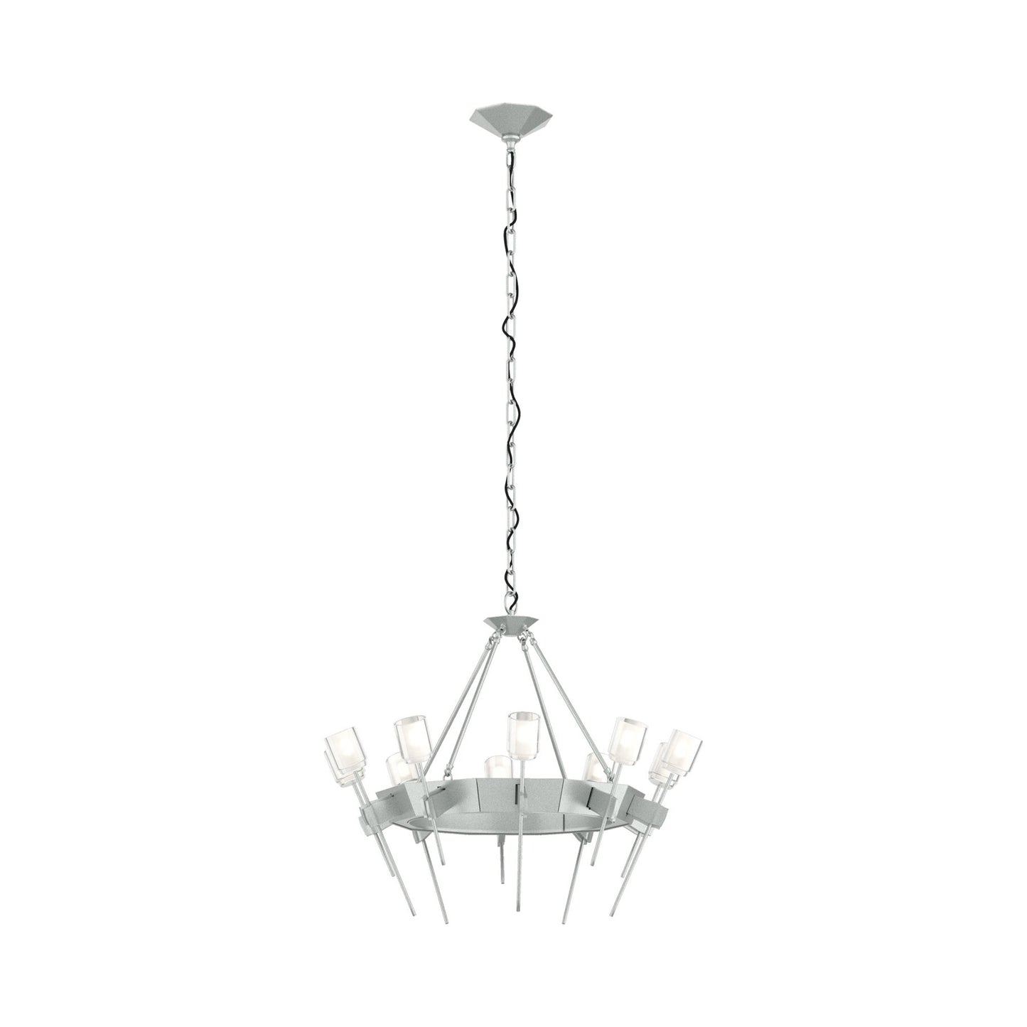 Echo Circular Chandelier in Vintage Platinum.