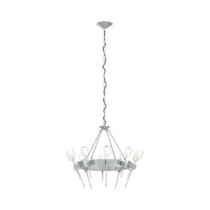 Echo Circular Chandelier in Vintage Platinum.