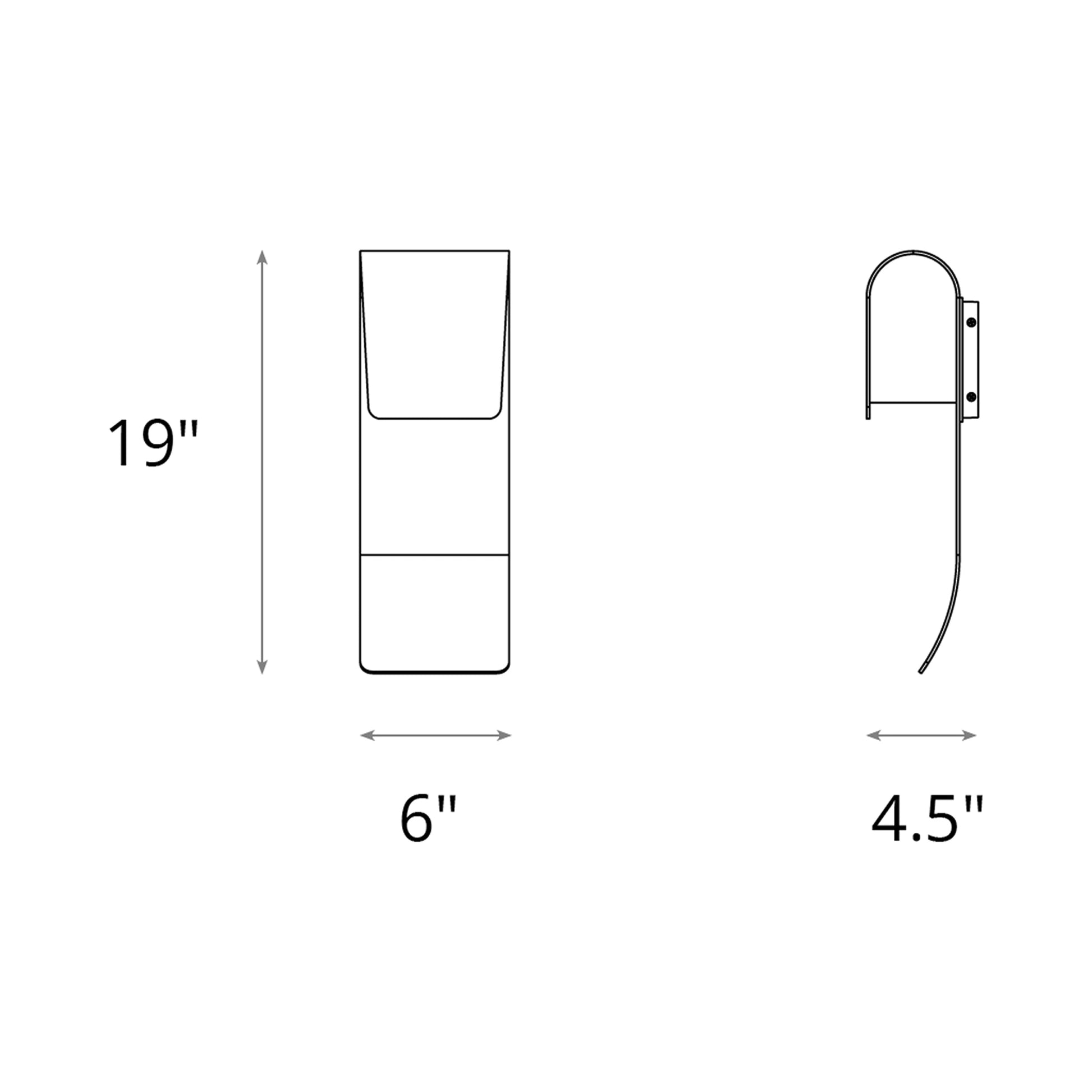 Element Outdoor Wall Light - line drawing.