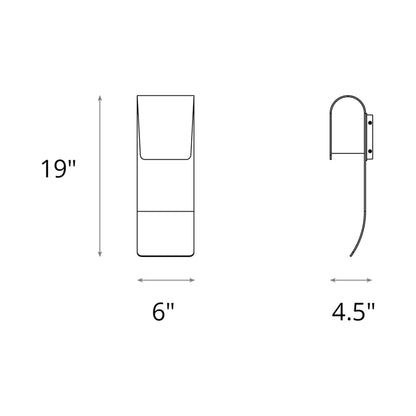 Element Outdoor Wall Light - line drawing.