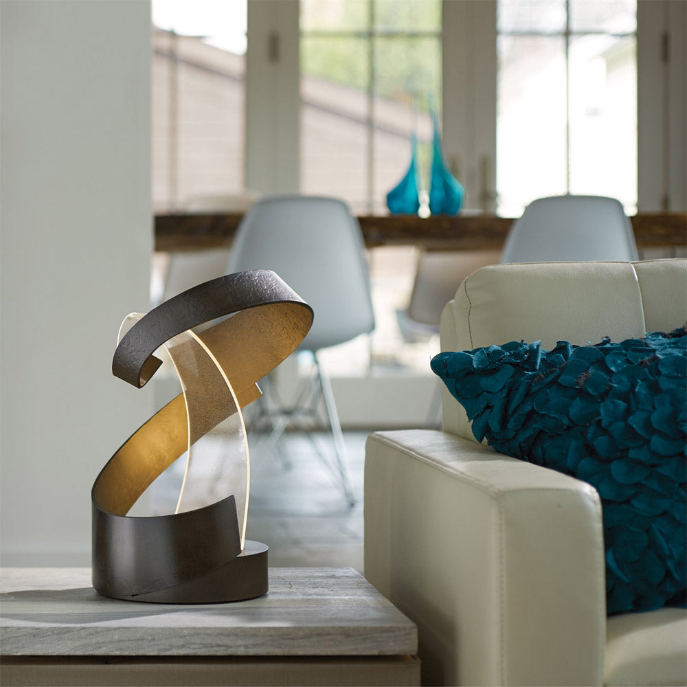 Encounter LED Table Lamp in living room.