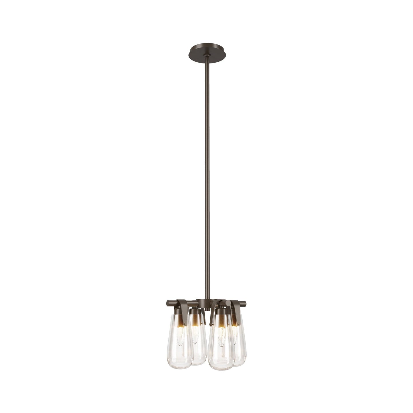Eos Semi Flush Convertible Pendant Light in Bronze.