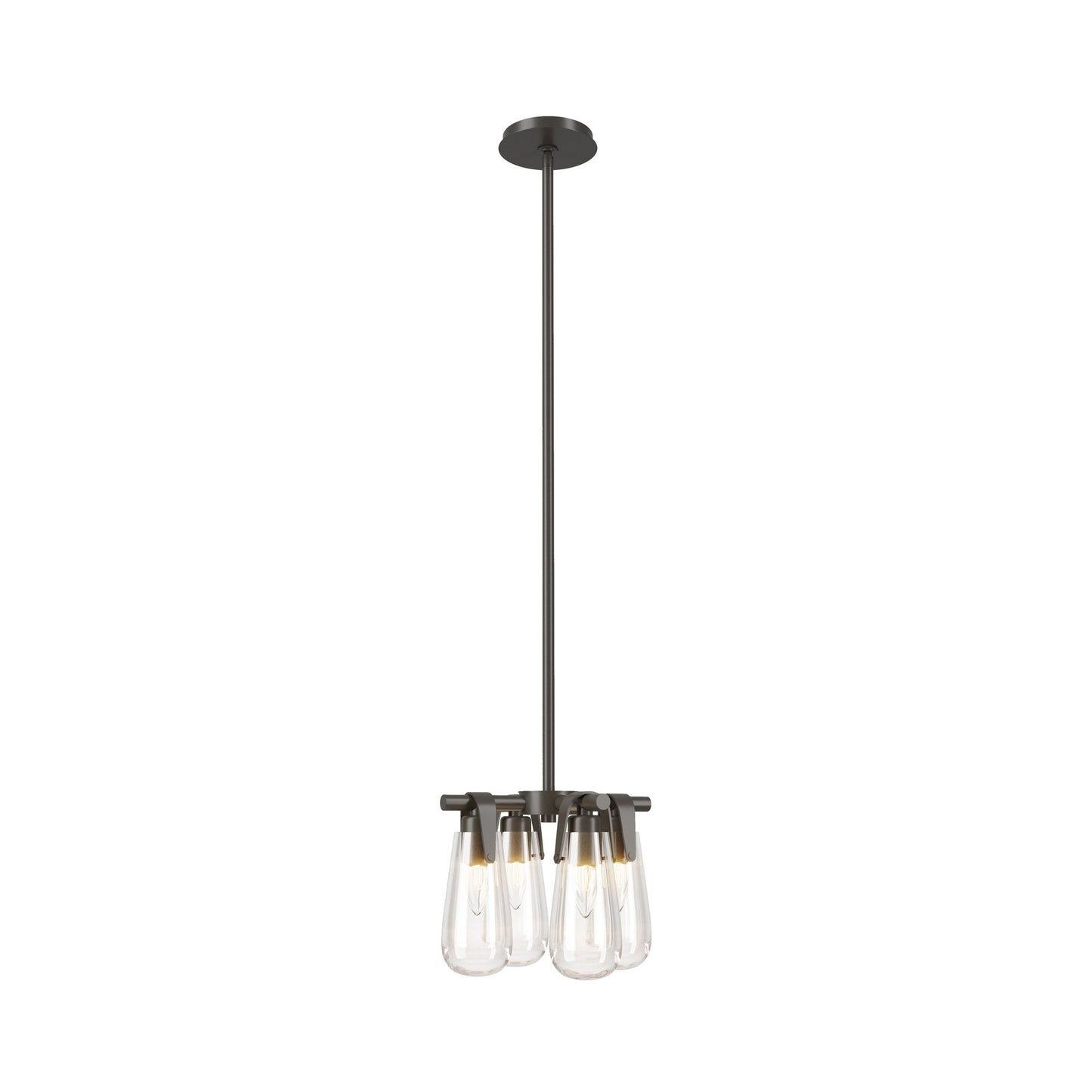 Eos Semi Flush Convertible Pendant Light in Dark Smoke.