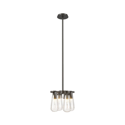 Eos Semi Flush Convertible Pendant Light in Dark Smoke.