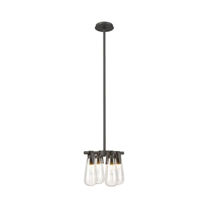 Eos Semi Flush Convertible Pendant Light in Natural Iron.