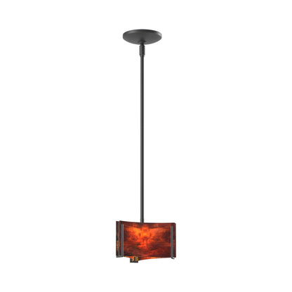 Exos Delta Pendant Light in Black (Topaz Glass).