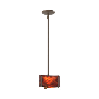 Exos Delta Pendant Light in Bronze (Topaz Glass).