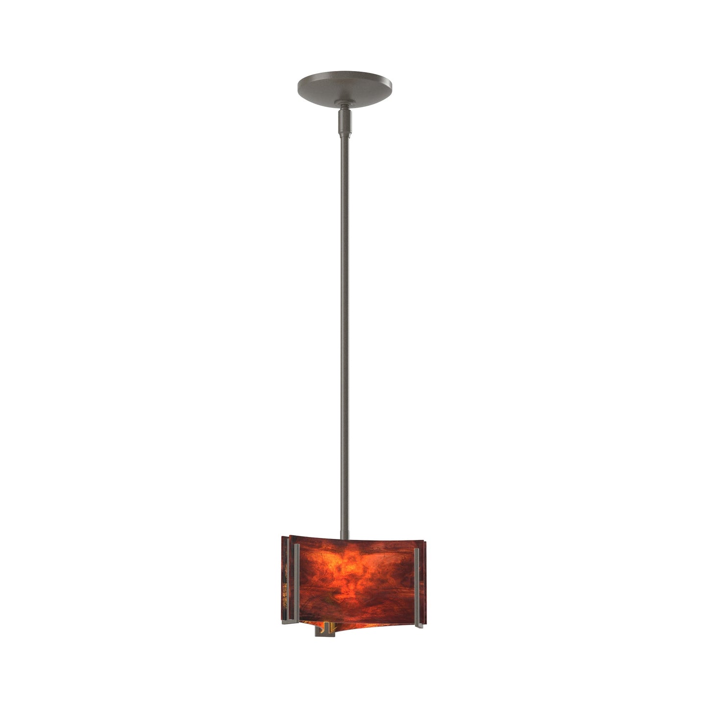 Exos Delta Pendant Light in Dark Smoke (Topaz Glass).