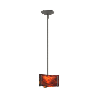 Exos Delta Pendant Light in Natural Iron (Topaz Glass).
