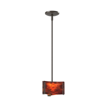 Exos Delta Pendant Light in Oil Rubbed Bronze (Topaz Glass).