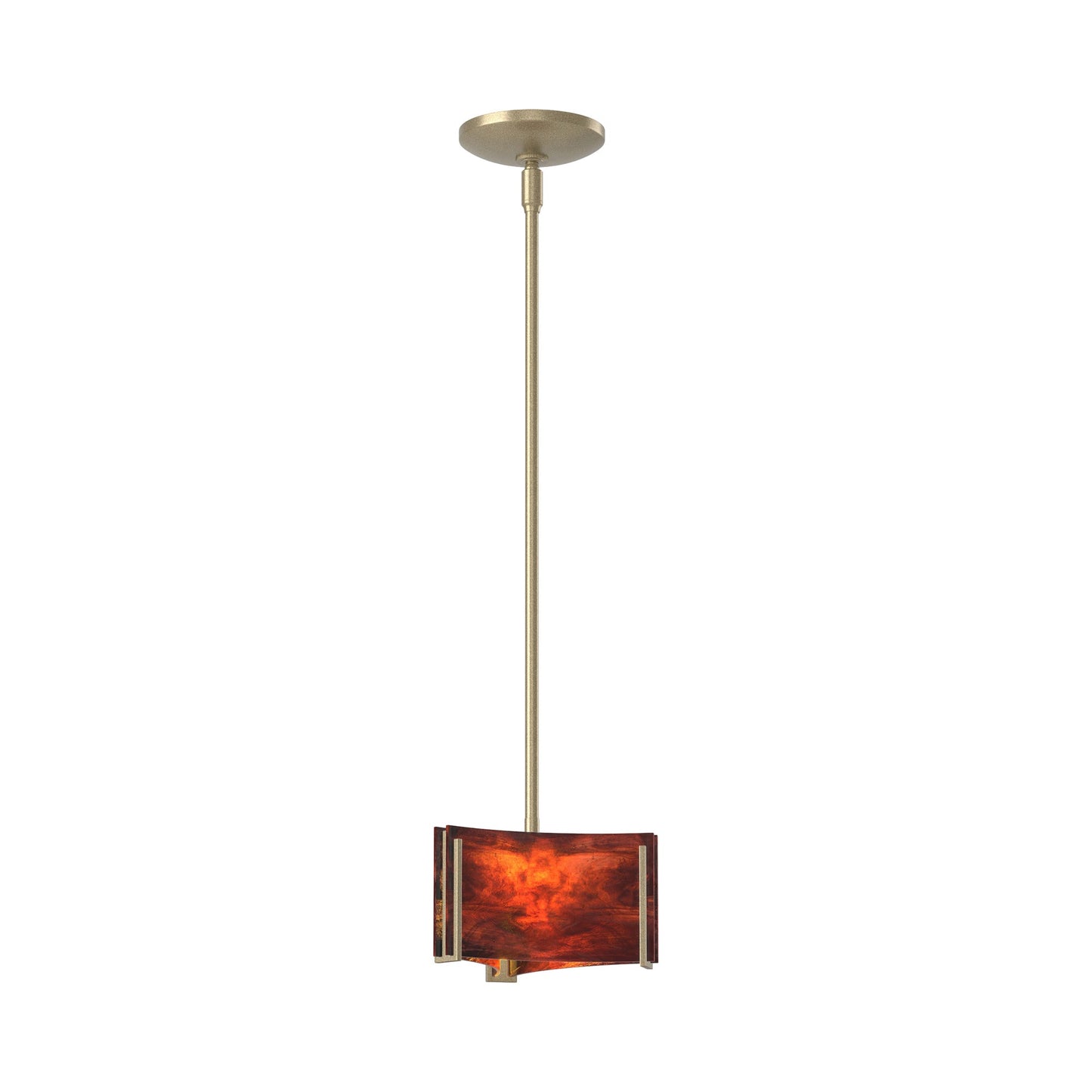 Exos Delta Pendant Light in Soft Gold (Topaz Glass).