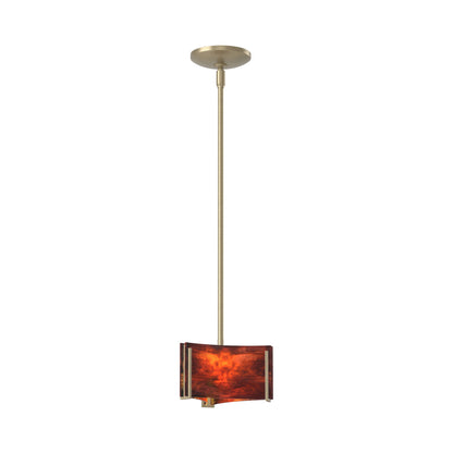 Exos Delta Pendant Light in Soft Gold (Topaz Glass).