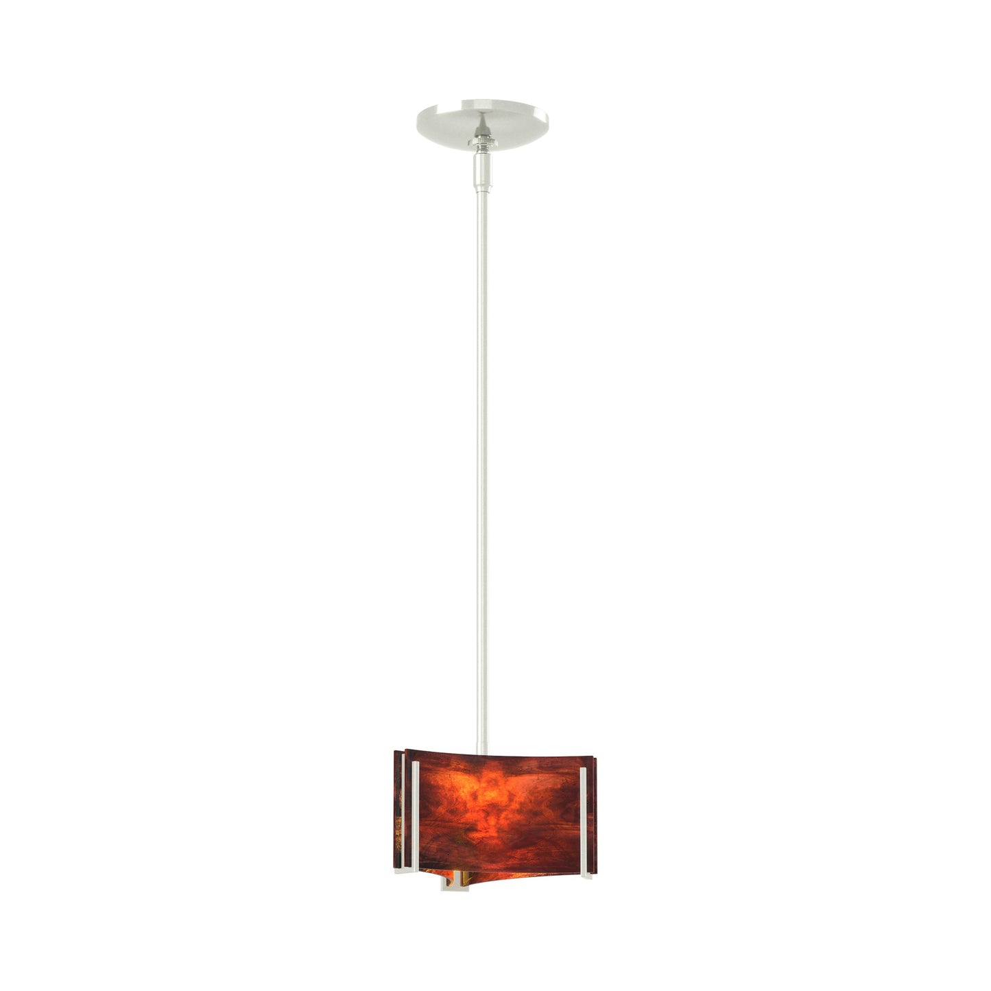 Exos Delta Pendant Light in Sterling (Topaz Glass).