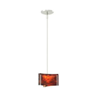 Exos Delta Pendant Light in Sterling (Topaz Glass).