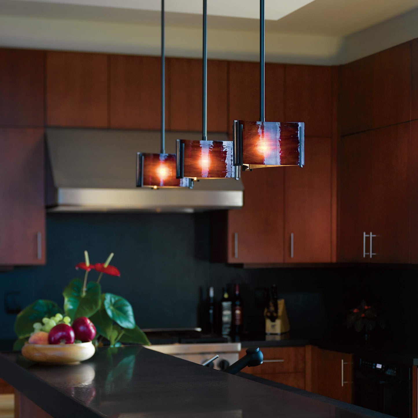 Exos Delta Pendant Light in kitchen.