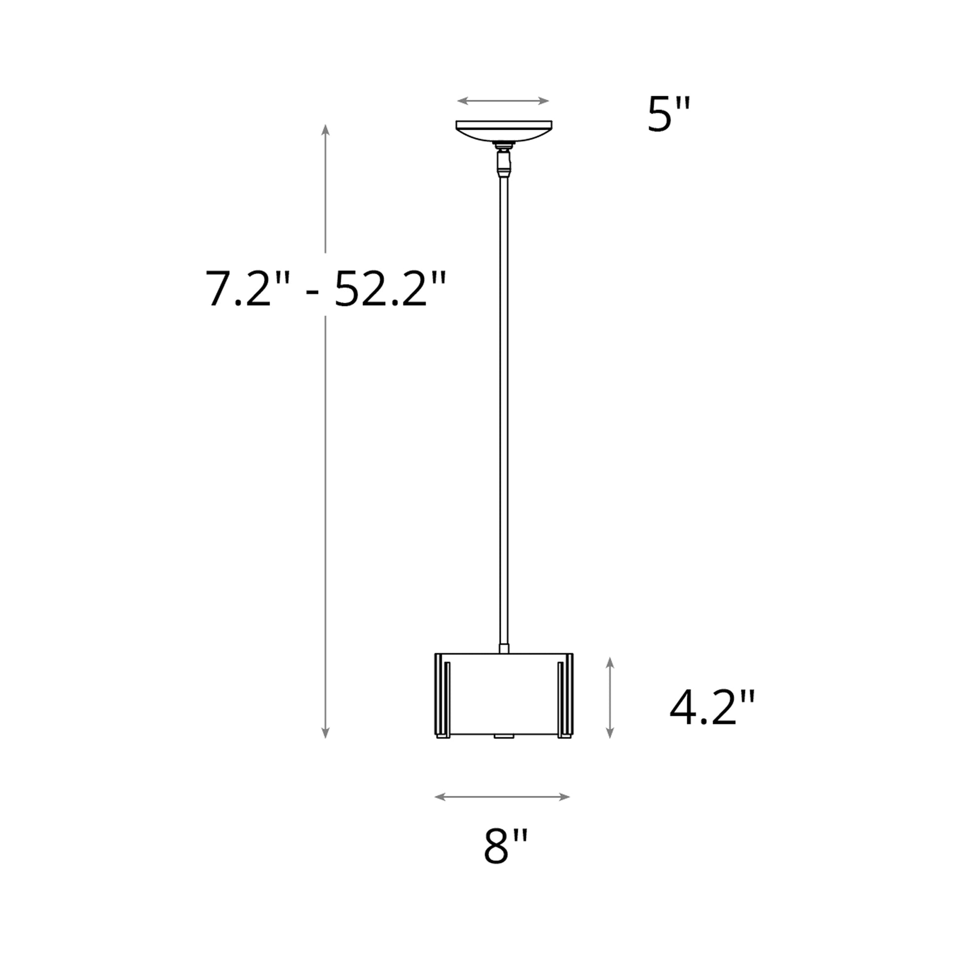 Exos Delta Pendant Light - line drawing.
