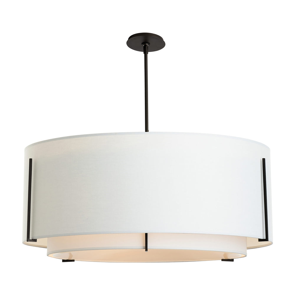 Exos Double Shade Large Scale Pendant Light in Dark Smoke (Natural Anna/Large).