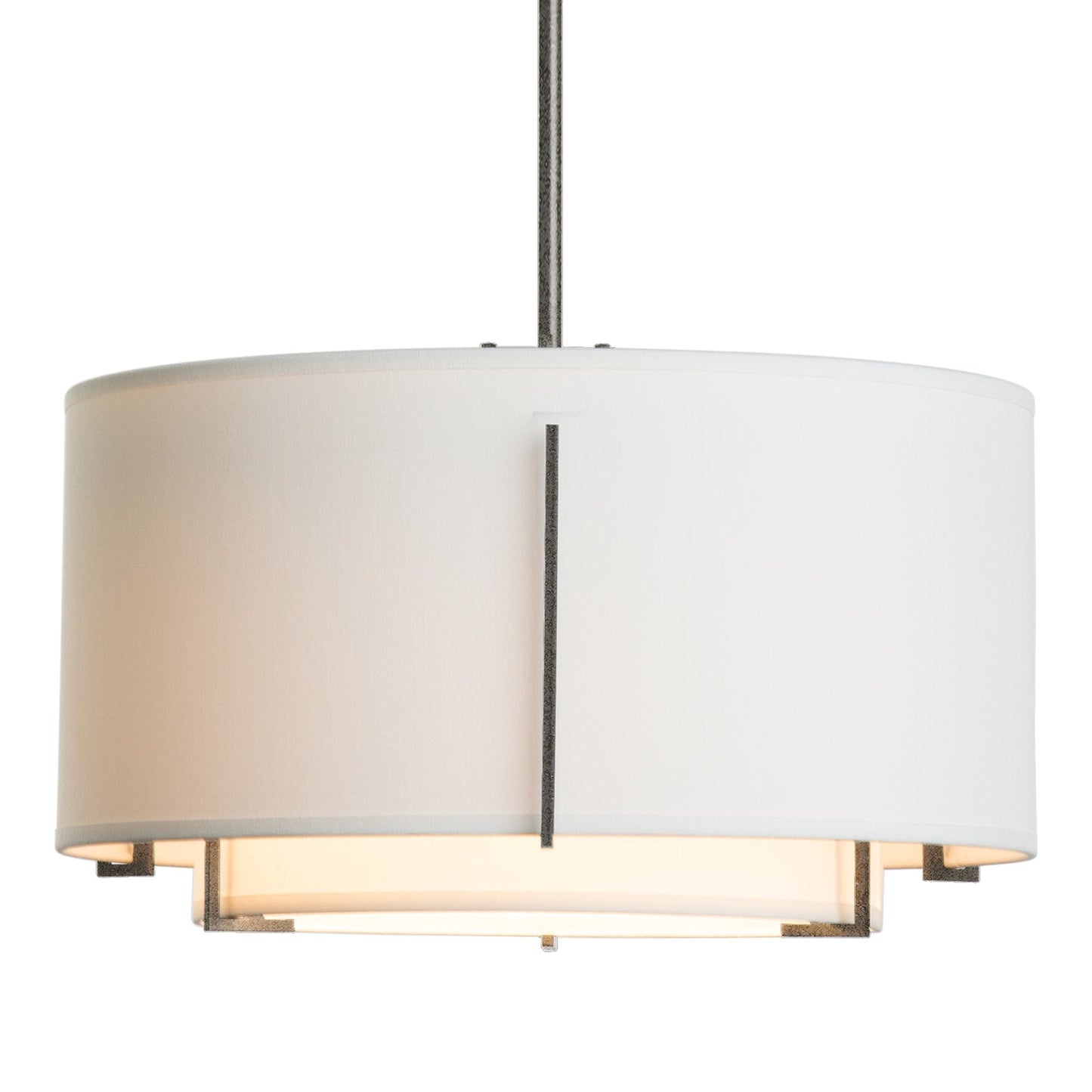 Exos Double Shade Pendant Light in Natural Iron (Large/Natural Anna).