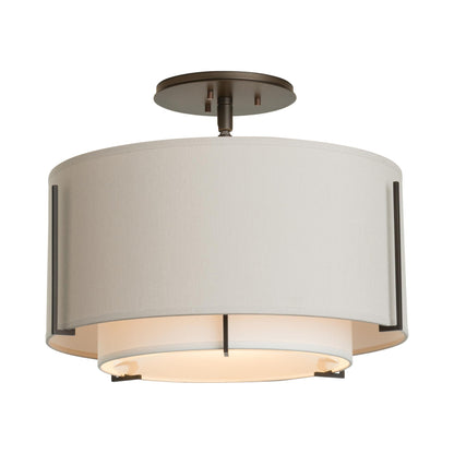 Exos Double Shade Semi Flush Mount Ceiling Light in Detail.