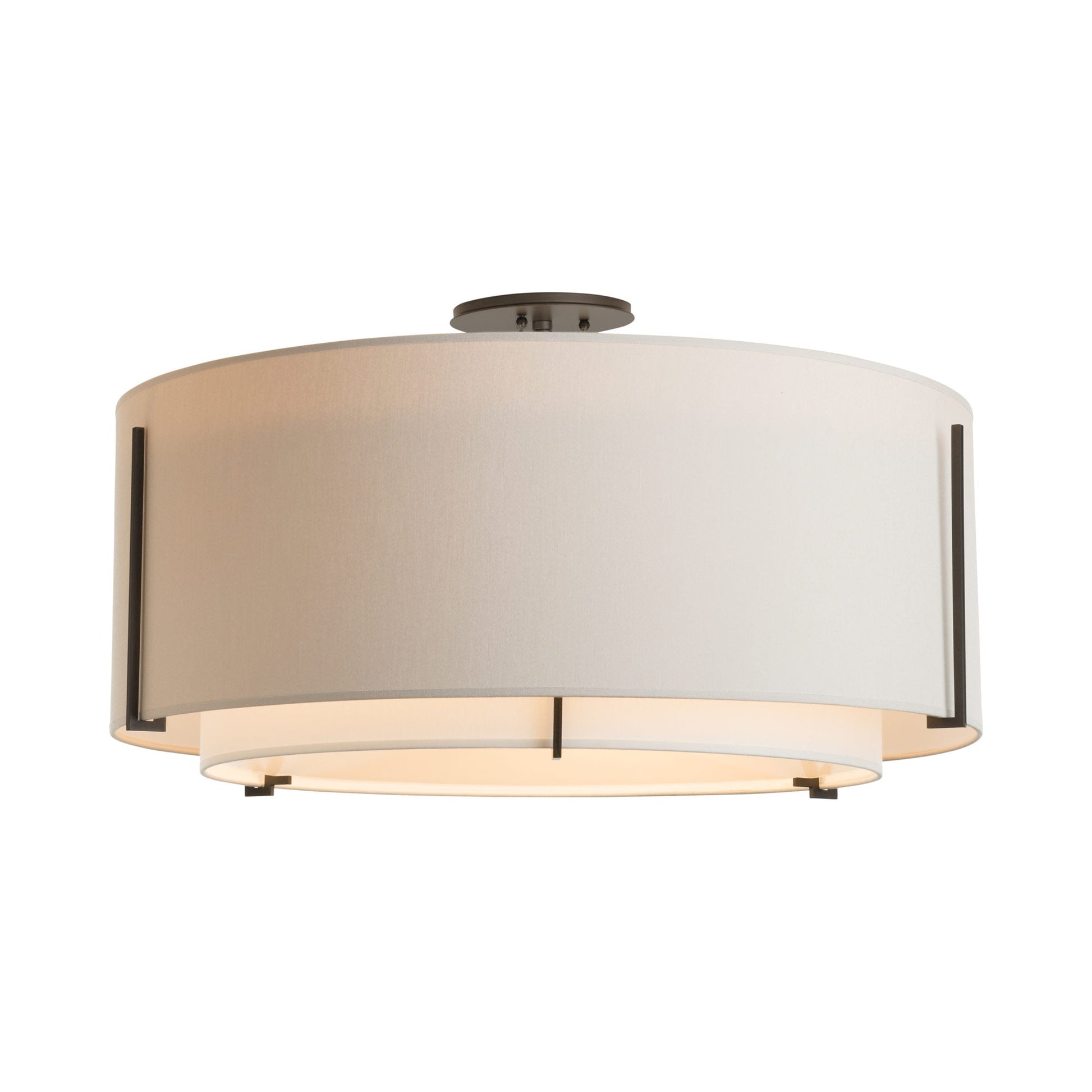 Exos Double Shade Semi Flush Mount Ceiling Light in Detail.