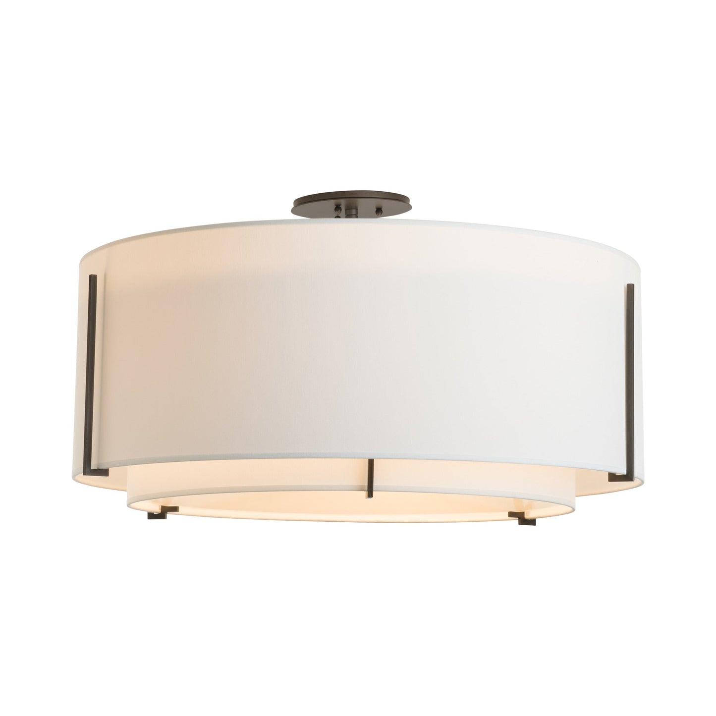 Exos Double Shade Semi Flush Mount Ceiling Light in Detail.