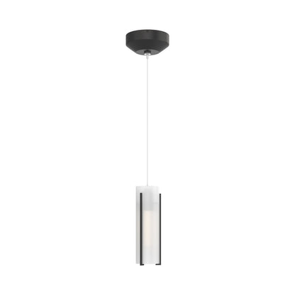 Exos Glass Low Voltage Mini Pendant Light in Black (Opal Glass).