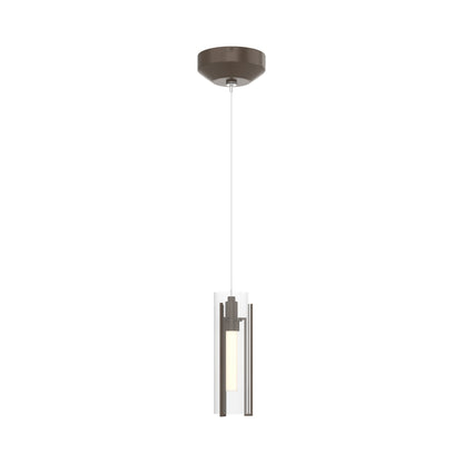 Exos Glass Low Voltage Mini Pendant Light in Bronze (Clear Glass).