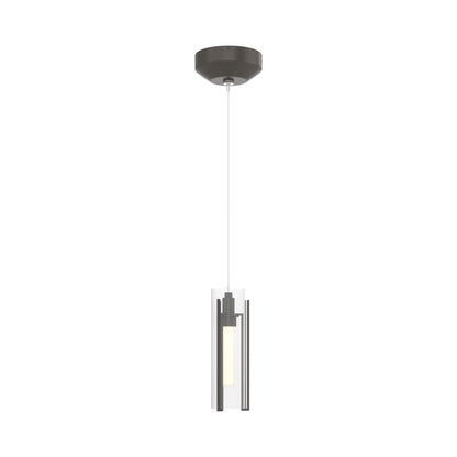 Exos Glass Low Voltage Mini Pendant Light in Dark Smoke (Clear Glass).
