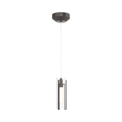 Exos Glass Low Voltage Mini Pendant Light in Oil Rubbed Bronze (Clear Glass).