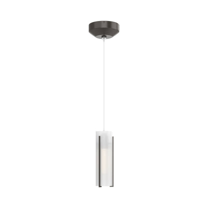 Exos Glass Low Voltage Mini Pendant Light in Oil Rubbed Bronze (Opal Glass).